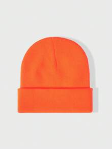 1pc Y2K Style Fashionable Versatile Oversized 360 Needle Flat Knit Beanie Hat, Suitable For Street, Party, Autumn/Winter Outdoor - Knitted Hat - View 30
