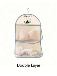1 pièce Étagère de rangement suspendue en tissu - Organisateur mural en tissu léger pour sous-vêtements et chaussettes, sac de rangement suspendu pour armoire, rangement derrière la porte, filet de rangement pour ranger les petits objets - Comprend des crochets, économise l'espace de la porte/armoire, rangement des vêtements, organisateur de placard, organisateur de cuisine