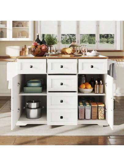 High Quality Kitchenware, Multifunctional Serving Trolley Storage Space Large Space, Mobile Buffets, Kitchenware Kitchens, Zwart view 3