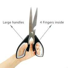 Bat Cat Large Handles Kitchen Ambidextrous Scissors For Women Large Grip Openings Utensils Halloween Kitchen Accessories For Vegetables Meat Cutting Comfortable Ergonomic Fit For Officegift - Black - View 4