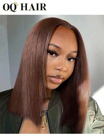 OQ Hair M-Cap 9x6 Chocolate Brown Color Face-Framing Straight Bob Wear Go Glueless Wig 180% Density 10-16 Inch Wig Human Hair Pre-Plucked Hairline 100 Natural Human Hair Wigs Glueless Glueless Sans Colle Bling Hair Halloween Wig Human Hair Christmas Wigs For Women Y2k Human Hair Wig Christmas Gifts Hair Accessories For Women 100 Human Hair Wigs Daily Use Quick Ship Women