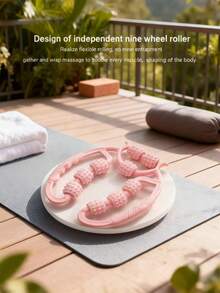 9-Roller Massager Ring, Muscle Deep Relaxation Roller Wheel For Leg Slimming, Yoga, Calf Massage