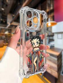 Estuche para teléfono  Style Icon Compatible con estuches para teléfonos   17  16 Pro Max  15 Pro Max  13 y  12 Hecho de material de TPU brinda protección contra golpes y caídas Un regalo perfecto para familiares, amigos y ocasiones especiales - transparente - Ver 3