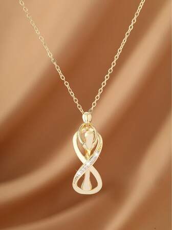 1pc Creative Couple Hugging Pendant Necklace, Fashionable And Elegant, Suitable For Holiday Gifts