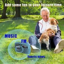 便携式调频收音机，配备液晶显示屏、USB-C接口、清晰扬声器和耳机插孔，兼容智能手机/平板电脑/iPod，适合步行、健身、户外活动 - 实时调频/无调幅调谐器 - 1200mAh电池