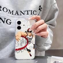 Un diseño elegante y minimalista con Taiga Kagami del anime de baloncesto, adecuado para modelos de  16/15/14/13/12/11 Promax/Plus. Incluye protección contra caídas integrada en todas las esquinas, una carcasa de TPU transparente anti-amarilleo, y es ligera y fácil de transportar. Esta es una funda negra mejorada con tecnología inspirada en el festival de verano de baloncesto de Kuroko. - Color transparente 2 - Ver 7