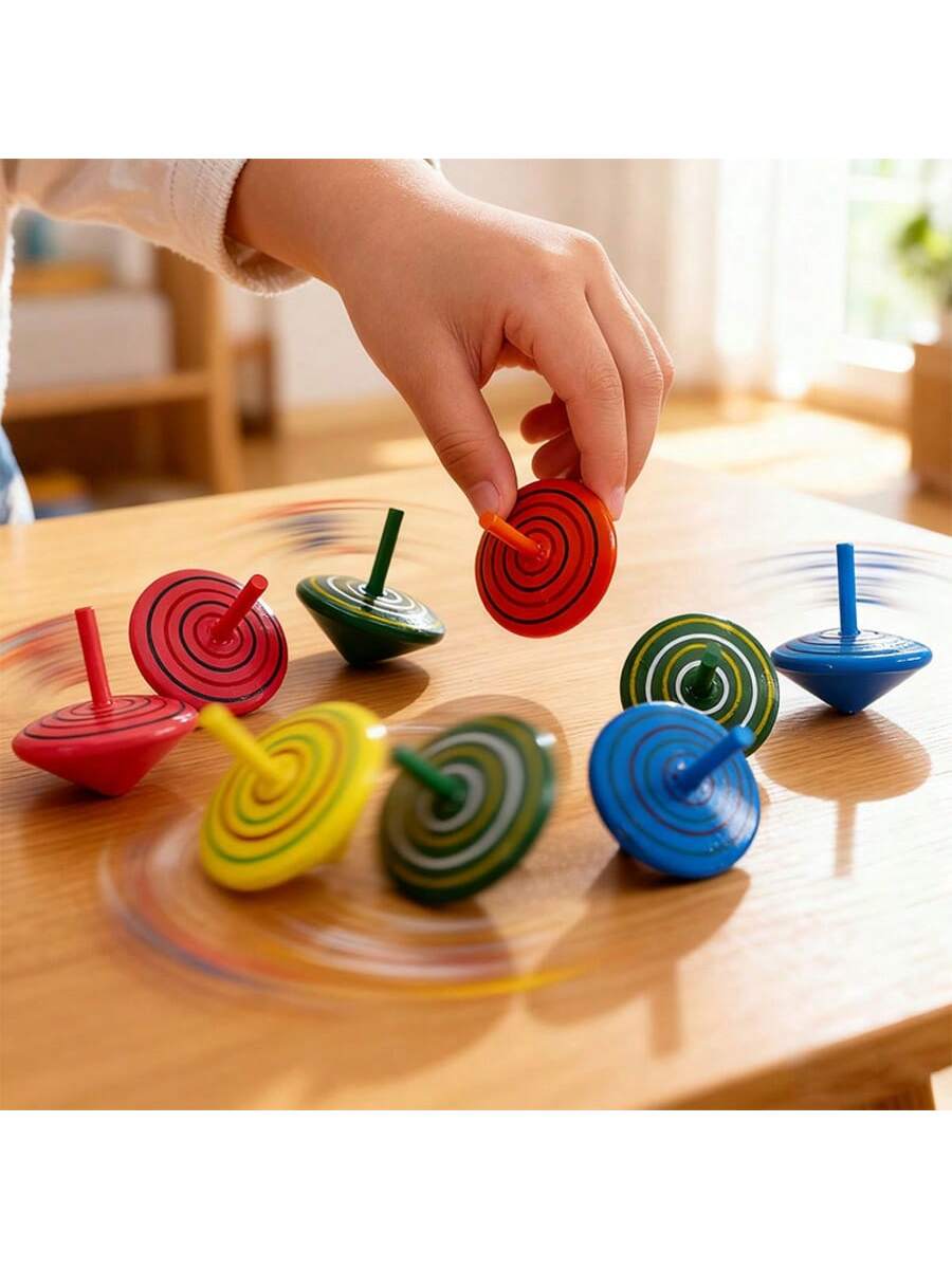 1/6/10/20 قطعة من الألعاب الخشبية الدوارة على الطا...