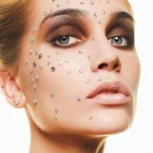 Whitelaser 975Pcs DIY Face Gems - 3/4/5/6 Mm Body Rhinestones & Crystals For Face Makeup & Crafts, Self-Adhesive Eye & Hair Jewels{Inchcolor_nameinch:Inchgem_whitelaserinch} - 寶石白激光 - 查看 6