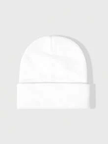 1pc Y2K Style Fashionable Versatile Oversized 360 Needle Flat Knit Beanie Hat, Suitable For Street, Party, Autumn/Winter Outdoor - Knitted Hat - View 33