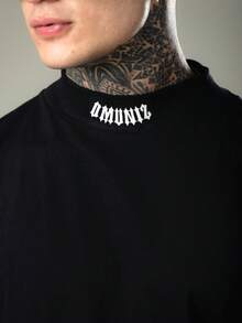 Kit 2 Camisetas DMUNIZ Oversized Streetwear Gola Alta Estampada Glorious e Peito Estampado - Preta Estampa Glorious/Verde Estampa Peito - Visão 5