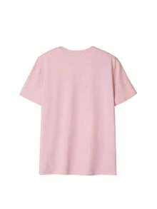1pcs Plus Size Women's Loose Fit T-Shirt, Printed With Watercolor Pink Hibiscus Flowers, Perfect For Tropical Vacations, Beach Dates, Summer Parties - 粉色 - 查看 8