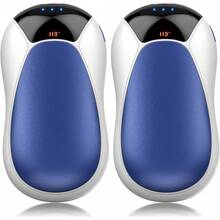 Rechargeable Hand Warmers 2 Pack - 8000mAh Electric Hand Warmers, Instant 2s Heating, 3 Heat Levels With Digital Display,  Gift For Men & Women – Camping, Hiking, Golf, Hunting, Birthday - 藍色 - 查看 12