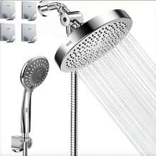 Zariveta Regaderas para Baño Set, Regaderas para Baño Modernas, Cabezal de Lluvia y Mano Libre de Acero Inoxidable, 3 Funciones (Lluvia/Lluvias+Libre/Masaje), Alta Presión, para Baños Familiar y Hotel - 1 - Ver 8