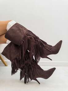 Bottes mi-mollet pour femmes - Tabac - Voir 1