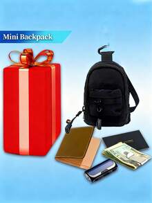 1个零钱包迷你包，挂包，斑马纹、豹纹、奶牛纹、樱桃雏菊图案，背包挂件，女士钱包迷你钱包，零钱包，圣诞节礼物，女士礼物，圣诞袜填充物 - 彩色 - 查看 6