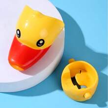 1 Stück süße Ente Silikon Wasserhahn Verlängerung - Cartoon Design, spritzwassergeschützte Wasserführung, einfache Installation, Trinkwasser, gelbe Gummi Enten Form