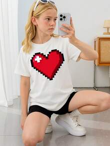 Young Girls T-Shirts - 白色 - 查看 2