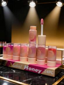 Gloss Labial Honey Yeah Kiss - Colores Naranja, Rosa y Morado - Naranja - Ver 1