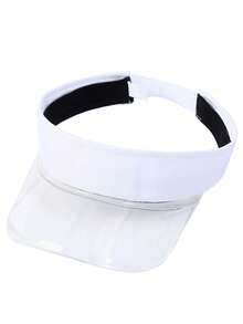 1 pieza Gorra de béisbol de ala ancha transparente, sombrero de sol ligero y transpirable unisex para deportes al aire libre, senderismo, ciclismo, transporte, viajes, vacaciones y compras de mujeres, gorra con visera de unicolor ajustable, adecuada para uso diario