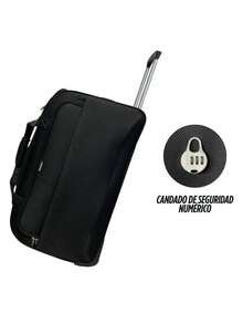 Set de 5 maletas de viaje con ruedas resistentes y manija telescópica ajustable, tallas 19" 20" 24" 26" 28", ligeras, expandibles y seguras para cualquier tipo de viaje - Negro - Ver 9