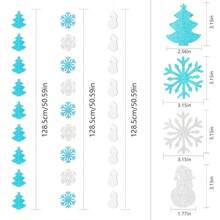 8 Pack Glitter Snowflake Snowman Hanging Banner Garlands For Winter, Christmas, Winter Wonderland Party Decoration, Frozen Birthday Wedding, Party Supplies Decor And More{Inchcolorinch:InchGlitter Winter Wonderlandinch} - 閃耀冬日仙境 - 查看 4