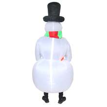 Customized Snowman Cartoon Mascot Costume Suit, Suitable For 1.5-2m Height, Made To Order Walking Performance Costume, Inflatable Auspicious Animal Headpiece - Setelan Tiup Manusia Salju - View 5