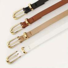 4pcs New Stylish Simple Durable Women's Belts - Highly Decorative, Suitable For Skirts & Jeans, Multifunctional For Summer & Daily School Use - 彩色 - 查看 6