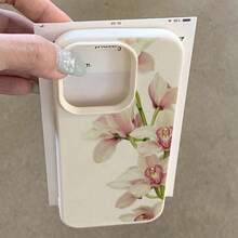 Funda de teléfono con impresión de arte única: Funda de teléfono de Halloween nueva 1 con patrón de lichi blanco con diseño de rama verde y flor blanca, adecuada para iPhone 16/15/14/13/12, serie Pro Max 11, 12Pro, 13proMax, 14Plus, 15plus, 16plus, 15promax, 16pro, 14promax, 13pro max, 12pm, etc. Regalo de Cumpleaños Muestra Tu Estilo - 1 pieza - Ver 3