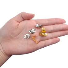 80 buah Klip Anting Jepit Campuran Emas & Perak, 40 buah Klip Anting Bulat Pipih Kosong dengan 40 buah Bantalan Anting, untuk Dekorasi Telinga Tanpa Tindik, Pembuatan Anting DIY - Perak & Emas - Pencampuran Warna - View 7