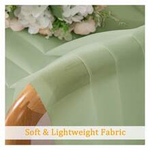 Light Green Sheer Curtains 90 Inches Long 2 Panels Set, Light FilteringFilmy Drapes For Living Room Bedroom, Elegant Soft Rod Pocket Voile Sheer Window Curtains, 42Wx90L Inch, 2PCS - Multicolor 135 - View 7