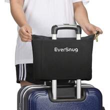 Travel Blanket And Pillow - Ultra-Soft, Compact & Lightweight, 65x40 Inches, With Carrying Bag, Luggage Cover & Backpack Clip For Airplane Comfort - 灰色 - 查看 6