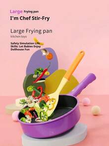 35件套豪华儿童厨房玩具套装，逼真烹饪用具，亲子互动角色扮演玩具，益智生日礼物 - 彩色 - 查看 5