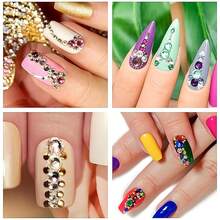 975Pcs Face Gems Hair Gems, Self-Adhesive Face Jewels Eye Jewels Rhinestones 3/4/5/6 Mm DIY Face Gems Stick On, Hair Body Rhinestones Gems Crystals Pearls For Face Makeup, Crafts (Gem_White){Inchcolor_nameinch:Inchgem_whiteinch} - 寶石白 - 查看 7