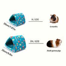 1个随机颜色和款式的小动物床，适用于仓鼠、蜜袋鼯、刺猬、兔子、豚鼠等。 - 彩色 - 查看 2