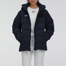 Under Armour Men's Lightweight Packable Down Jacket, Stand Collar Hooded Design, Suitable For Commuting And Travel, Warm Outerwear - Black - View 3