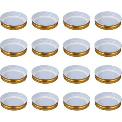 12pcs 70mm Tinplate Jar Lids Regular Mouth Canning Lids Drinking Jar Lids Safety Button Lids Caps Covers Drinking Food Beverage Storage