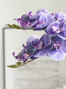 1pc New Butterfly Orchid Artificial Flower With Film Texture, Home Living Room Dining Table Floral Decor, Fake Orchid Flower - Multicolor - View 5