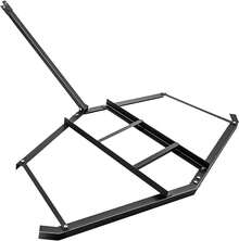 Rastra de Acero Reforzada 188 cm, para Tractor, ATV y UTV, con 2 Barras Ajustables, Ideal para Jardín, Césped y Caminos – Drag Harrow - Negro - Ver 2