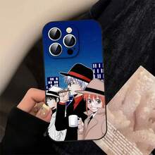 Custodia per telefono con motivo dell'anime Gintama, compatibile cone 17, 16, 15, 11, 13, 14 Pro Max, 7, 8 Plus, X, Xr, Xs Max, 12 mini, con cover nera