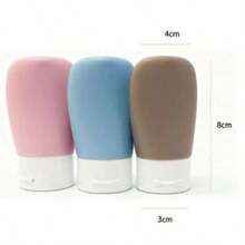 Kit de viaje de 3 botellas resllenables set envases viaje portátiles botella pequeña para cosméticos líquidos champú acondicionador equipaje mano portátil TSA aprobado a prueba fugas accesorios organizador compacto para viaje maleta mochilero - Multicolor - Ver 1