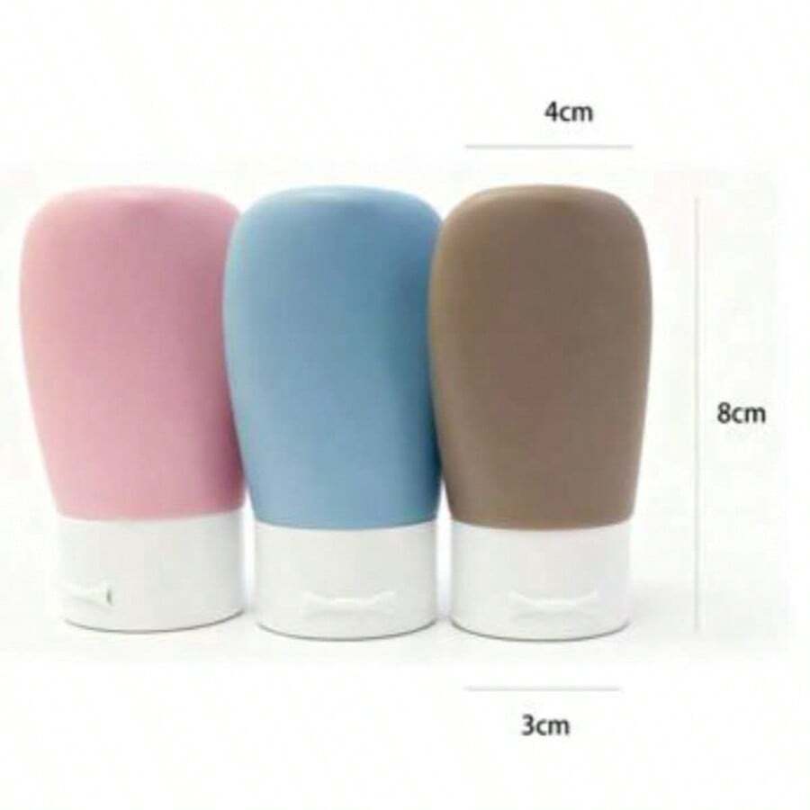 Kit de viaje de 3 botellas resllenables set envases viaje portátiles botella pequeña para cosméticos líquidos champú acondicionador equipaje mano portátil TSA aprobado a prueba fugas accesorios organizador compacto para viaje maleta mochilero - Multicolor - Ver 1