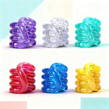 无限魔方指尖玩具 - 半透明可堆叠感官积木，缓解压力，训练专注力，适合办公室和教室 | 独特的圣诞礼物 - 彩色 - 查看 4