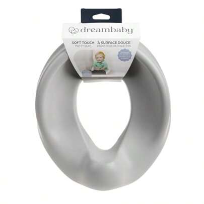 Dreambaby Soft Touch Potty Seat Cover Toddler Toilet Seat For Potty Training Lightweight Portable And Comfortable With NonSlip Grip Flexible Foam Grey