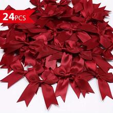 红色缎带蝴蝶结 - 精美礼品包装、手工艺品、生日和婚礼装饰、涤纶材质、节日礼物、礼品包装用品 - 多色隨機 - 查看 16