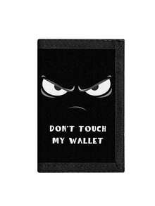 1 件儿童/青少年帆布三折钱包，采用耐用涤纶制成，个性化眼睛图案，钩环扣，适合日常使用和节日礼物 - 彩色 - 查看 17