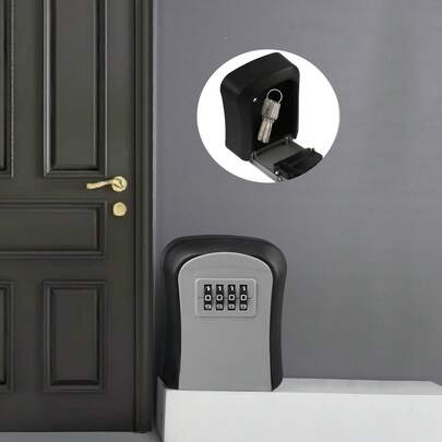 Key Box Password Box Password Key Box Password Lock Box With Accessories, For Door Keys, Durable Waterproof Key Storage Box, With Resettable Code, With Portable Pin Shaft, Home Hardware Accessories,No Battery Needed