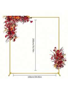 1set Party Balloon Accessories Decoration Supplies Wedding Props Gold Iron Rectangular Square Different Size 1.5M/2M Arch Frame Stage Background Decor Flower Stand Balloon Arch Frame - Gold - View 12