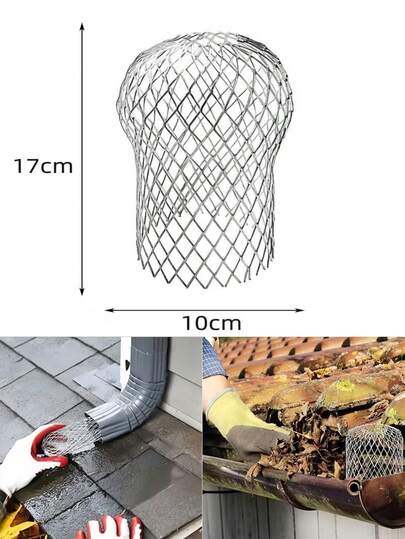 حارس المصرف - منقي الأوراق والفضلات، سهل التركيب، يمنع الانسداد، متين ومقاوم للصدأ، مناسب للاستخدام السكني والتجاري، حماية مياه الأمطار | تصميم وظيفي | مواد مقاومة للصدأ، واقي مصرف مياه الأمطار عيد الميلاد