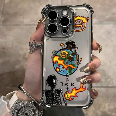 Custodia per telefono placcata Cactus Jacks di , compatibile cone 16e, 16, 15, 14, 13, 12, 11 Pro Max, X, XR, XS Max, 7, 8, 6 Mini Plus, antiurto. Compatibile con custodia per iPhone 17, custodia per iPhone 17 Pro, custodia per iPhone 17 Pro Max