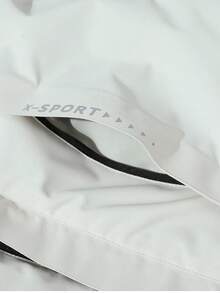 Women's Winter Thermal Lined Windbreaker Jacket - Thermal Lined, Solid Color, Printed, Hooded Design, Multiple Pockets, Suitable For Outdoor Cold Weather, Winter Thermal Lined Windbreaker - White - View 7